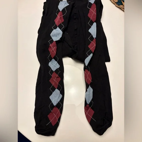 Snag tights black with argyle pattern - Picture 3 of 4